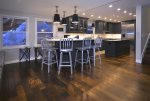 Bar Height Seating around the Marble Countertops